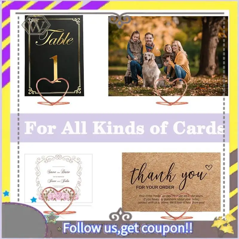 

Новые держатели для номеров на столе, 32 шт., держатели для карточек в форме сердца, держатели для игральных карт, мини-держатель для фотографий, настольные подставки для фотографий Durab