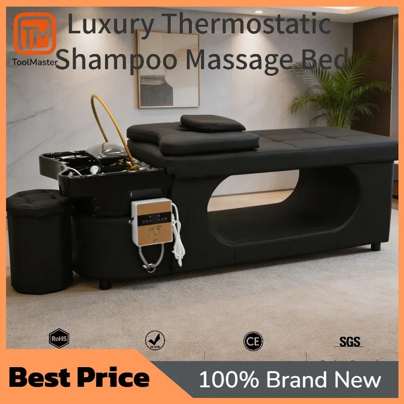 【Best Selling】Luxury Japanese Head Spa Bed With Thermostatic Water Circulation Steam Therapy Professional Shampoo Massage Bed Fo