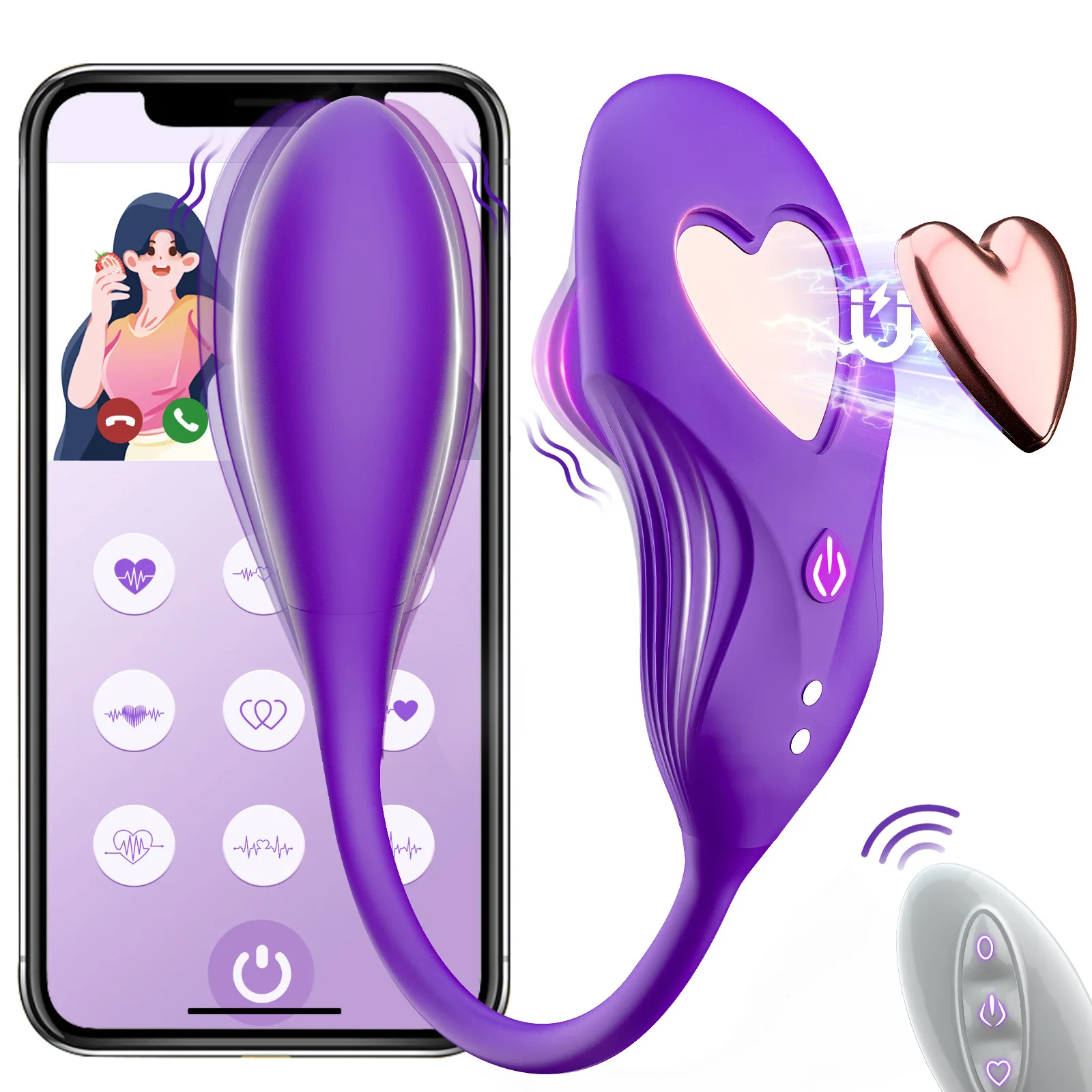 Remote Control Vibrator Wearable APP Control Panty Vibrator Adult Sex Toys for Women G Spot Vibrators with 10 Vibrating Modes