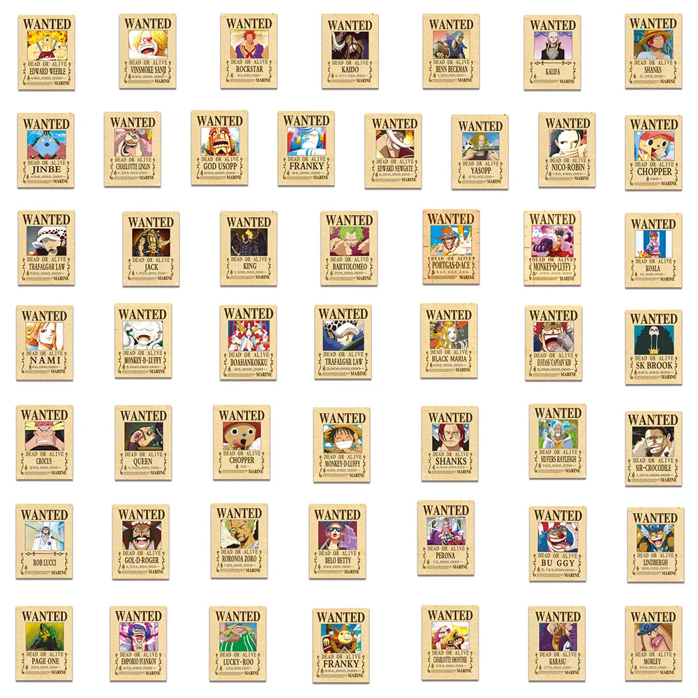 50 قطعة ملصقات قطعة واحدة أراد الملصقات أنيمي الشارات الكتابة على الجدران DIY بها بنفسك دراجة نارية سكيت الكمبيوتر المحمول الثلاجة الهاتف ثلاجة السيارة اللعب #4