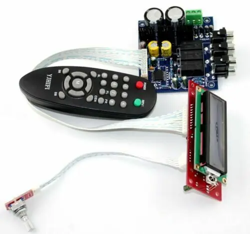 PGA2311U LCD Volume Remote Control Preamp for 3 Channel Input Preview