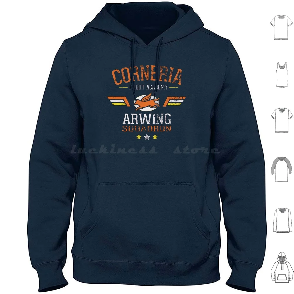 Arwing Squadron Hoodie cotton Long Sleeve Star Fox Arwing Video Games Gaming Fox Mccloud Barrel Roll Flight