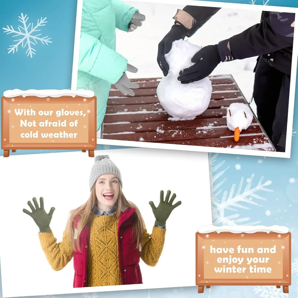 قفازات شتوية دافئة محبوكة للرجال والنساء - مثالية للأشخاص بدون منزل، هدية مثالية لعيد الميلاد