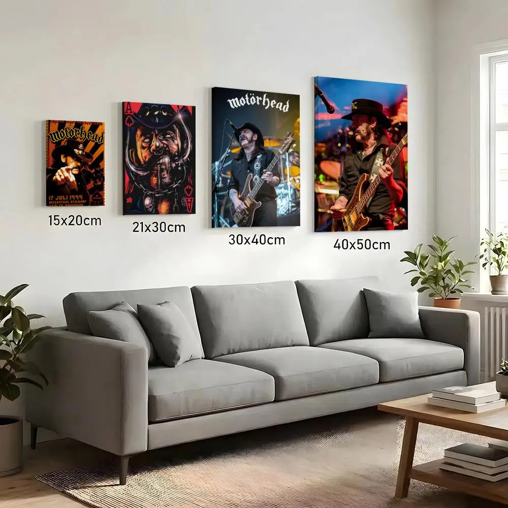 L-lemmy Kilmister Singer Painting Calligraphy HD Canvas Print Poster Wall Art | Optional Frame | Modern Hallway Decor