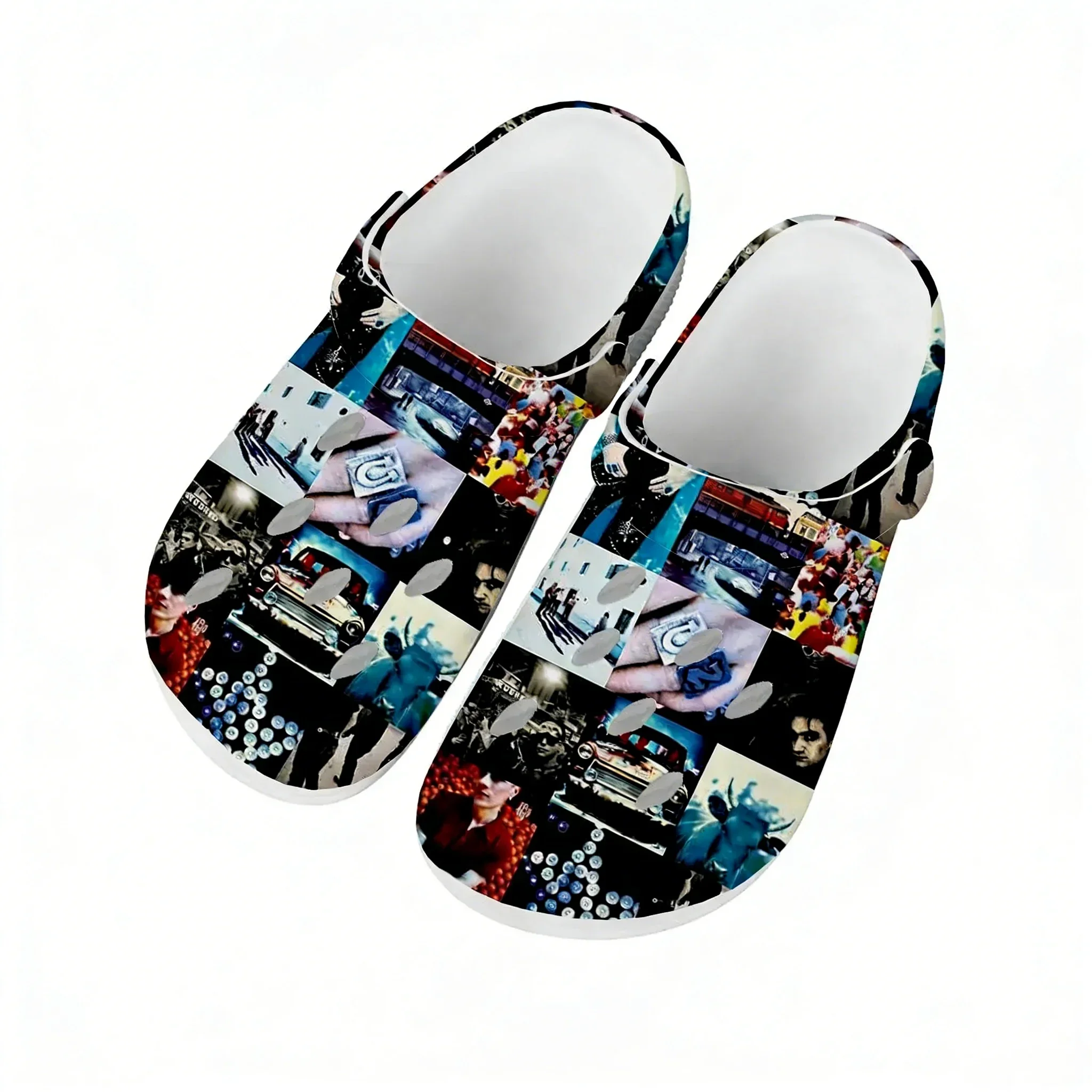 U2 Sandals Mens Women Youth Boy Girl Water Shoes Home Garden Clogs Rock Band Music Fans Custom Made Breathable Hole Slippers view 2