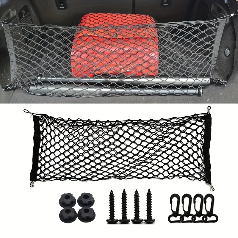 Rear Cargo Nets for SUV Adjustable Car Trunk Cargo Storage Organizer Mesh Net Universal for SUVs Cars Pickup Trucks SUV