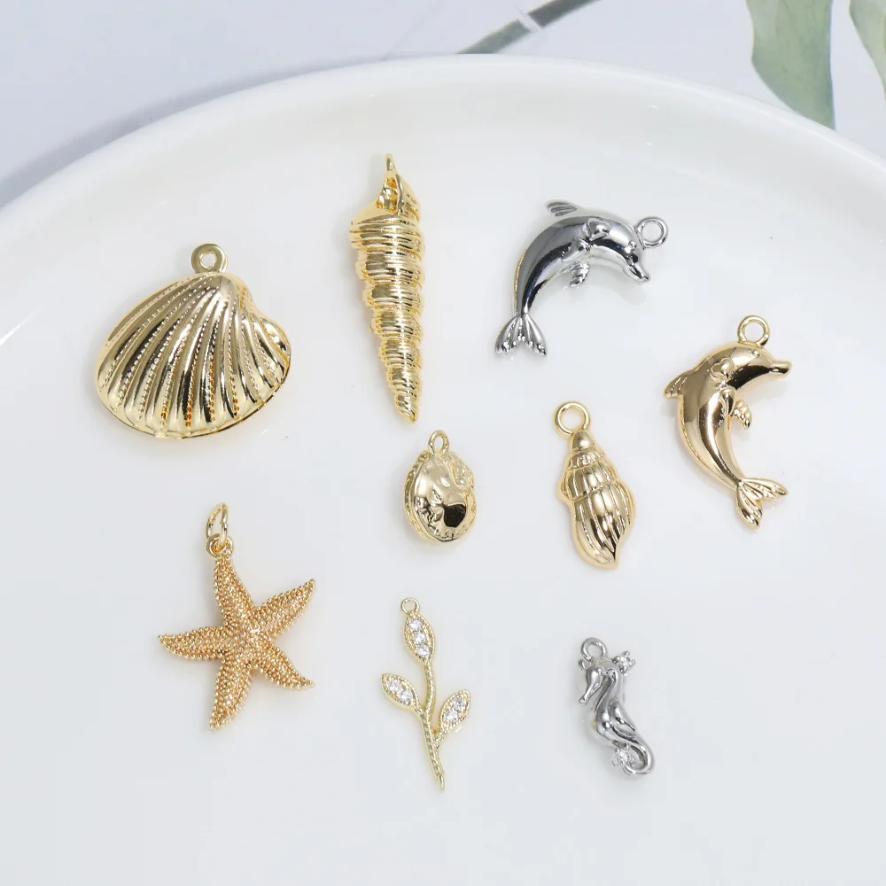 

Сердечный дизайн 50 шт. фурнитура для ювелирных изделий/медь/ожерелье с океаном подвески/ручная работа/покрытие из настоящего золота/подвеска «сделай сам» для ушей # 195040