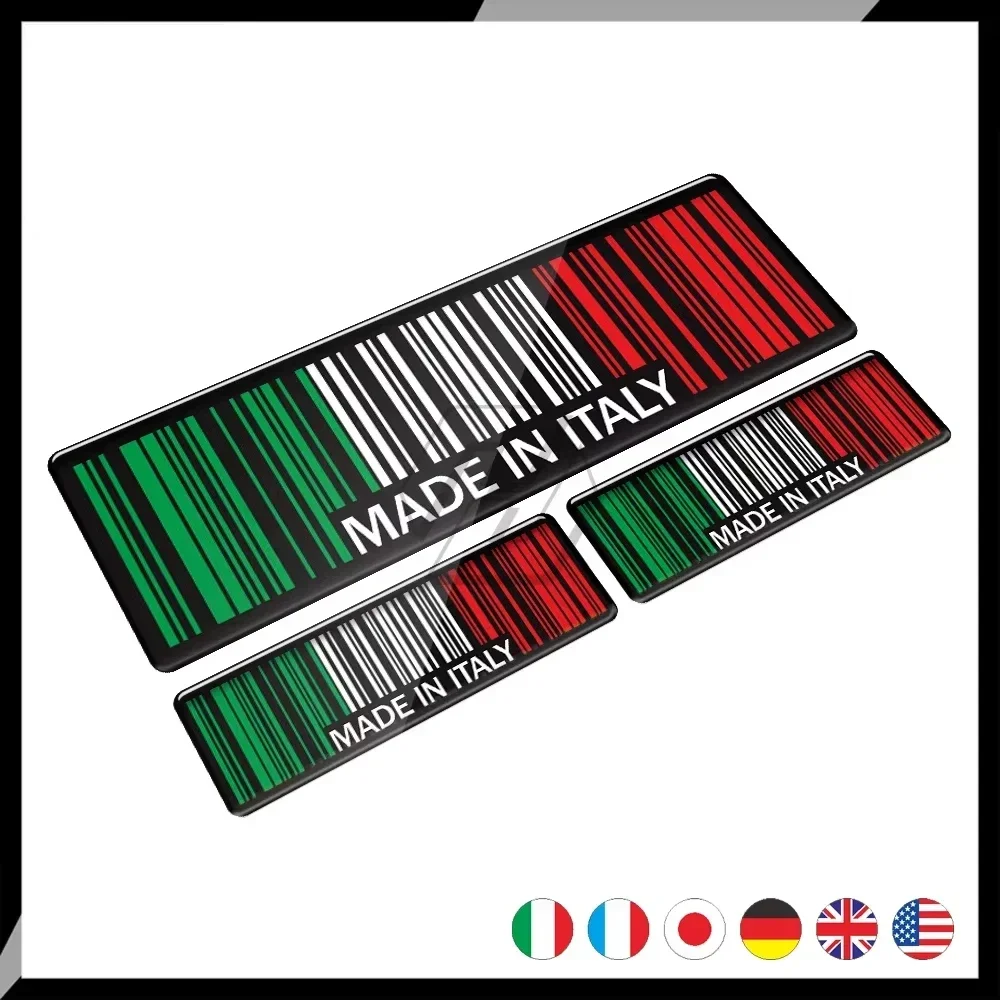 

High Quality 3D Bar Code Sticker Made In Italy Sticker for Car Styling for Motorbike Decals stickers moto