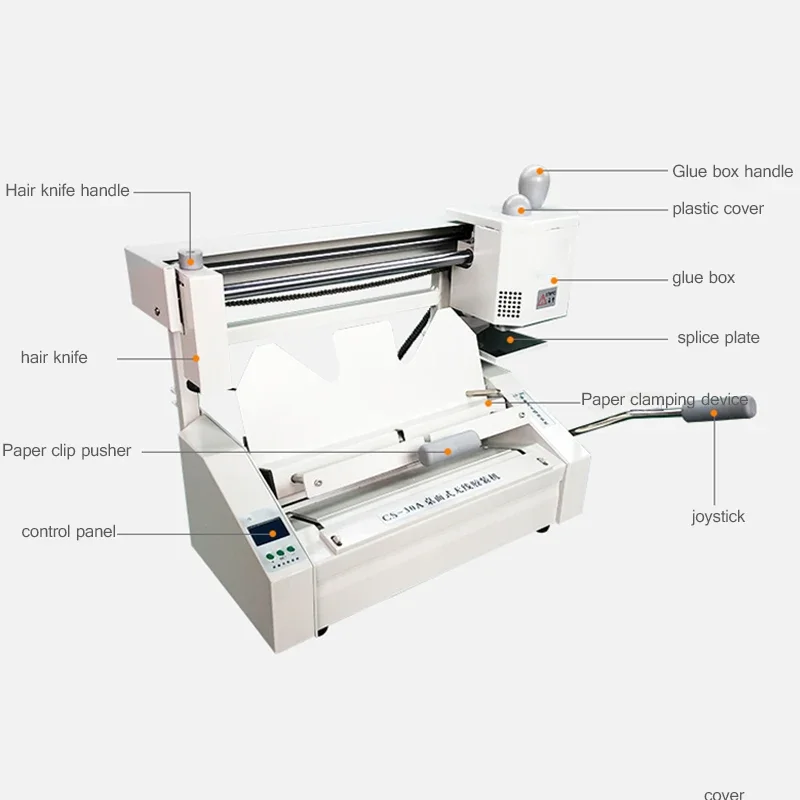 CS-30A Hot Melt Glue Binding Machine Bidding Home Wireless Book Binding Into A Volume of Hot Melt Glue Binder