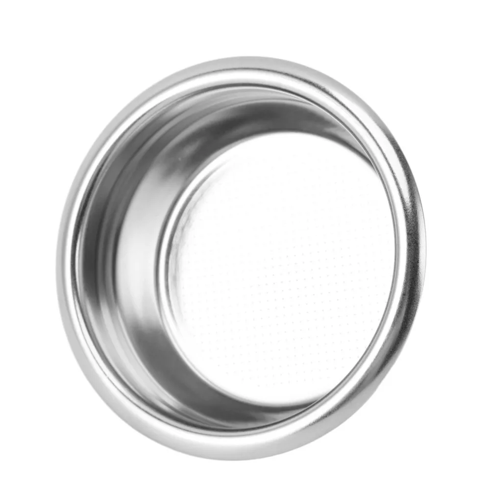 2pcs set Stainless Steel Coffee Portafilter Basket 2 Cups Capacity 58mm Coffee Filter Basket Single Layer Structure
