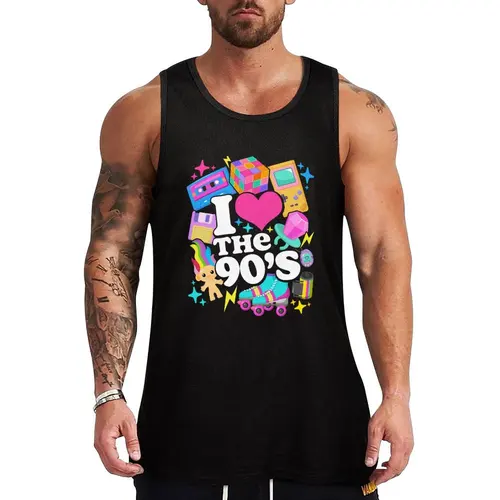 Imagen 1 del producto I Love The 90's Retro 90s Costume Tank Top, camiseta de culturismo, chalecos