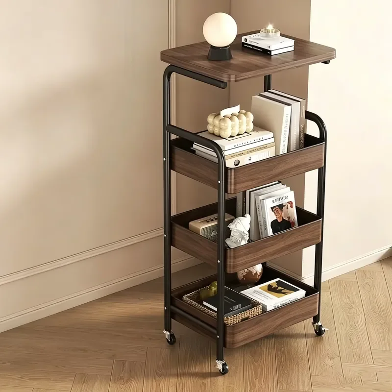 for Freestanding multi-layer Chinese mobile cart, removable snack storage furniture, suitable for kitchens and dining rooms