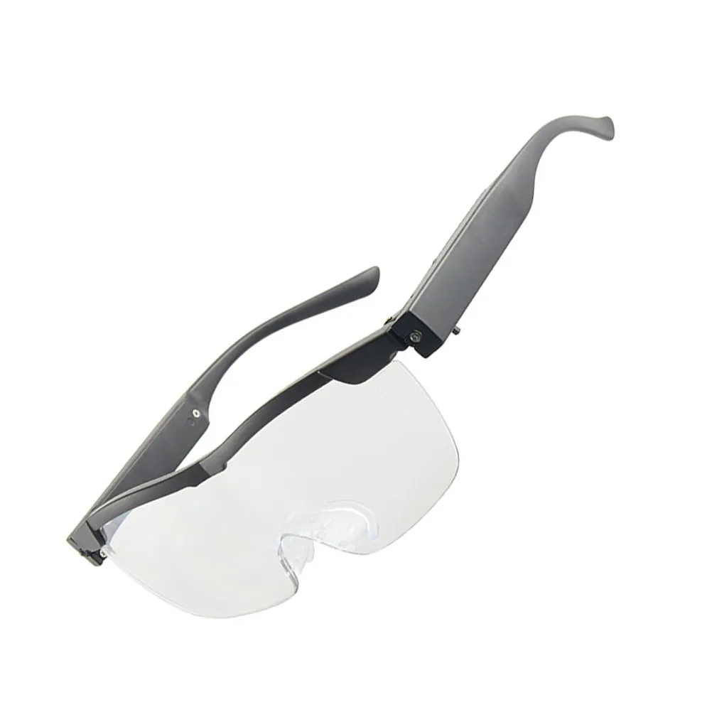 

Очки-лупа со светодиодной подсветкой, увеличение 160%, для чтения при пресбиопии, с линзами с синим фильтром для телефона и газет