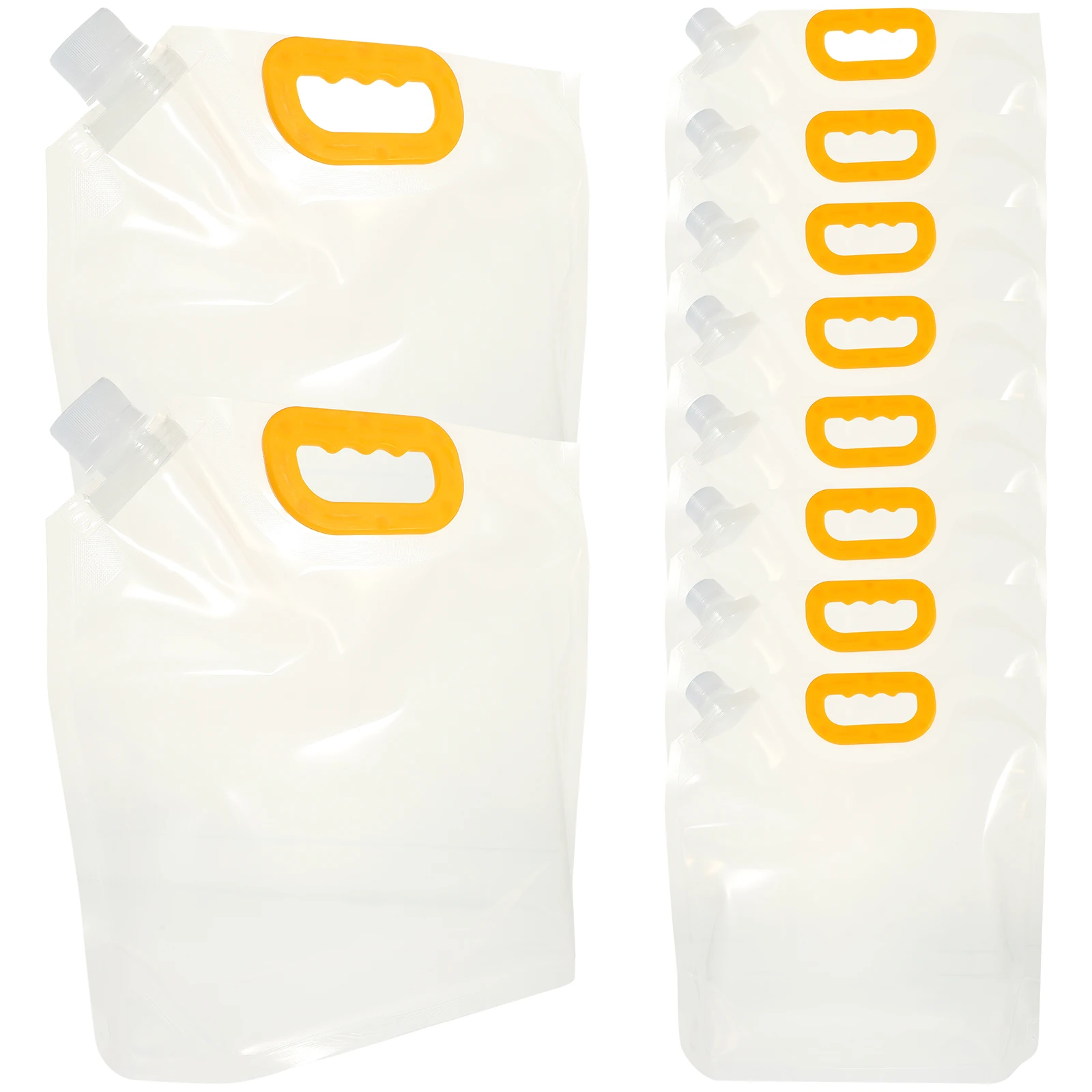

10pcs Large Diameter Transparent Storage Bags with Handles Reusable Food Pouches Sealed Grain Bags for Coffee