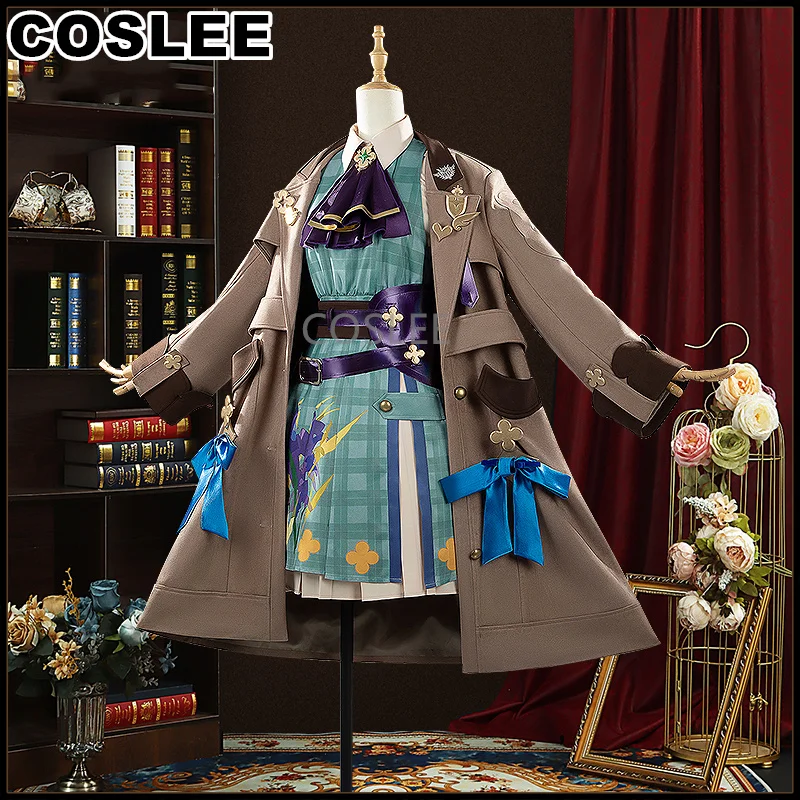 COSLEE Vtuber Nijisanji Enna Alouette Cosplay Costume New Clothes Fashion Winter Coat Dress Uniform Halloween Party Outfit Women