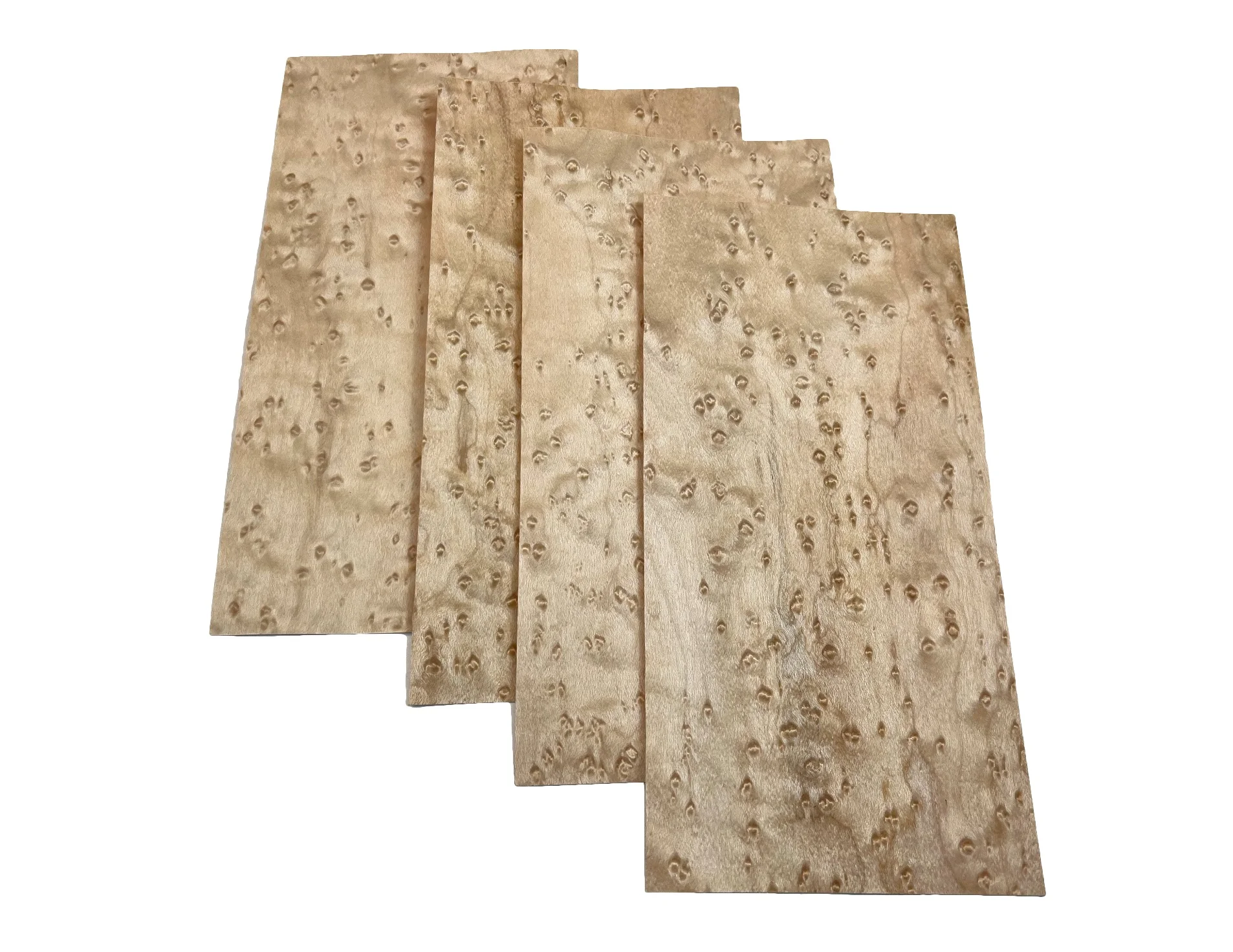 

200x100mm T:0.35-0.45MM Natural Sparrow Eye Maple Wood Veneer Thin Wood Sheet Guitar Decoration Head Covered Veneer Marquetry