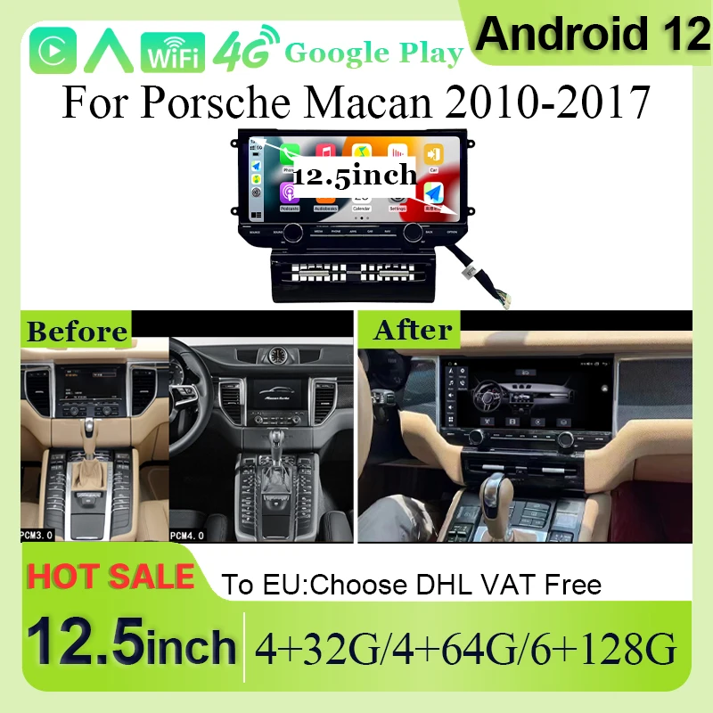 

New style Android Auto For Porsche Macan 2010-2017 Car Multimedia Player Radio Navigation With IPS HD Screen DSP Carplay 4GLTE