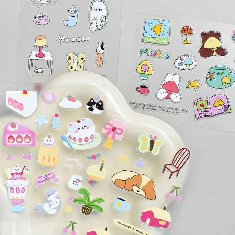 

INS New Cute Jelly Stickers 3D DIY Decorative Stickers for Phone Case Tablet Laptop Scrapbook Journal