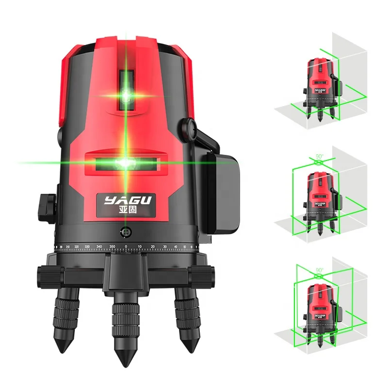 Green Beam 2/3/5 line 3d level 360 degree rotation measuring tool