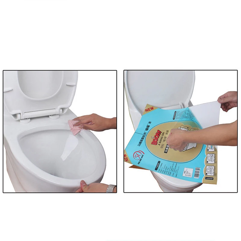 使い捨てプラスチックトイレステッカー,トイレ開口部,清潔な工具,簡単な固定,36x45cm