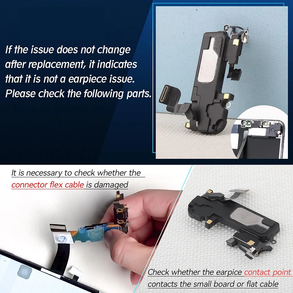 Earpiece Speaker for iPhone 11 Pro Max Ear Speaker Replacement Light Proximity Sensor Flex Cable Earphone