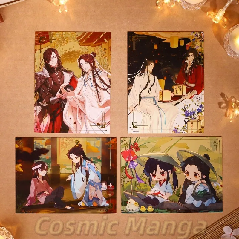 

Hua Cheng Xie Lian Tian Guan Ci Fu TGCF Anime Cosplay Cartoon Card Collection Card Coloured Paper Desk Stand Official Gift