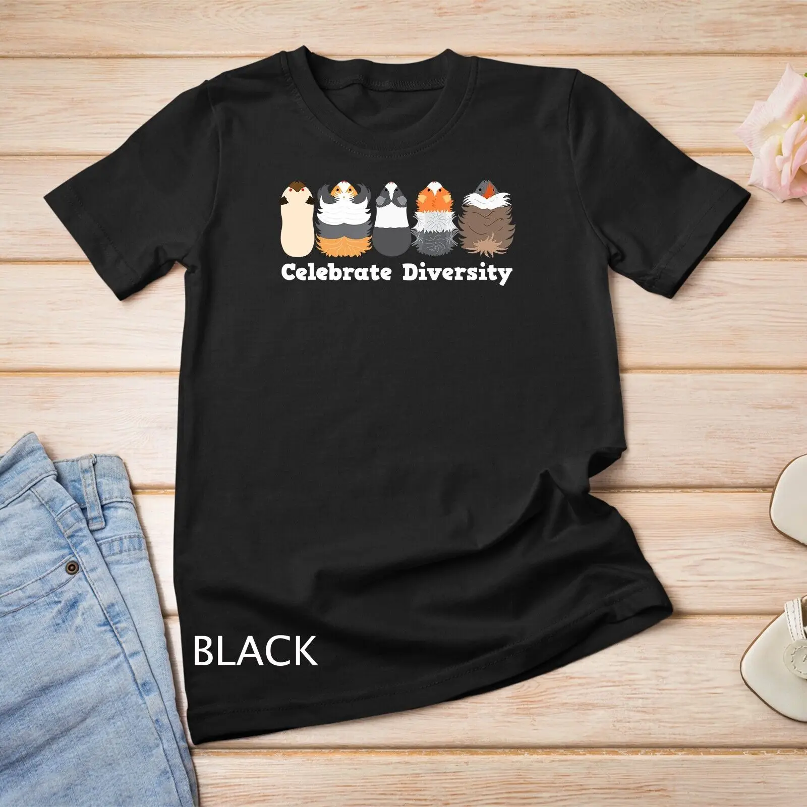 Funny _Celebrate Diversity_ Cute Gift for Guinea Pig Lovers Unisex T-shirt