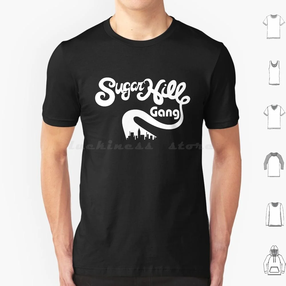

Футболка с логотипом Sugarhill Gang, 6xl, хлопковая крутая футболка Rappers Delight, хип-хоп, старая школа, рэп, классический Grand Master Flash