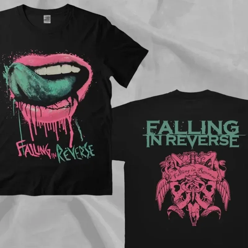 Vintage Falling in Reverse Band T-shirt Short Sleeve Summer Tshirts Hip Hop Men Clothes Fans Tee Tops Clothing