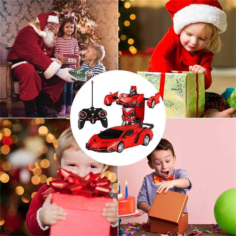 ของเล่นรถหุ่นยนต์ 2-in-1 แบบหล่อขึ้นรูป พร้อมระบบแปลงร่างด้วยปุ่มเดียว - การแปลงร่างอัตโนมัติสำหรับเด็ก ของขวัญสุดเจ๋งสำหรับเด็กผู้ชาย