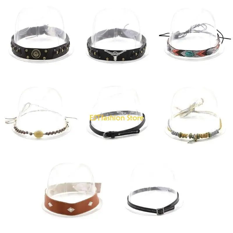 

Y5GC Leather Hat Bands For Men Western Hat Hat Belts For Fedora Hat Cowboy Hat Bands