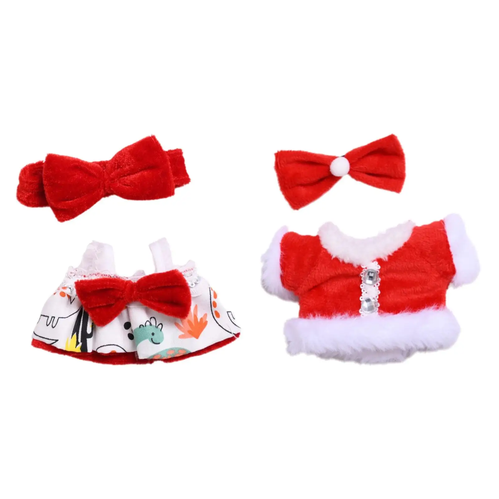 Conjunto de ropa para muñeca de peluche con sombreros DIY para niños, accesorios de disfraz de moda, ropa para juego de imitación para muñeca de 17cm y 15cm