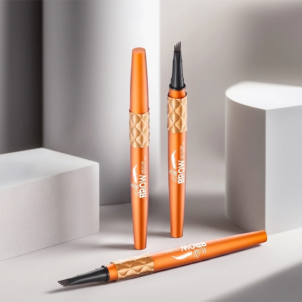 Four Fork Liquid Eyebrow Pencil Makeup Color Display Wild Eyebrow Waterproof Sweat Proof 4D Eyebrow Pencil Eyebrow Tint Pen