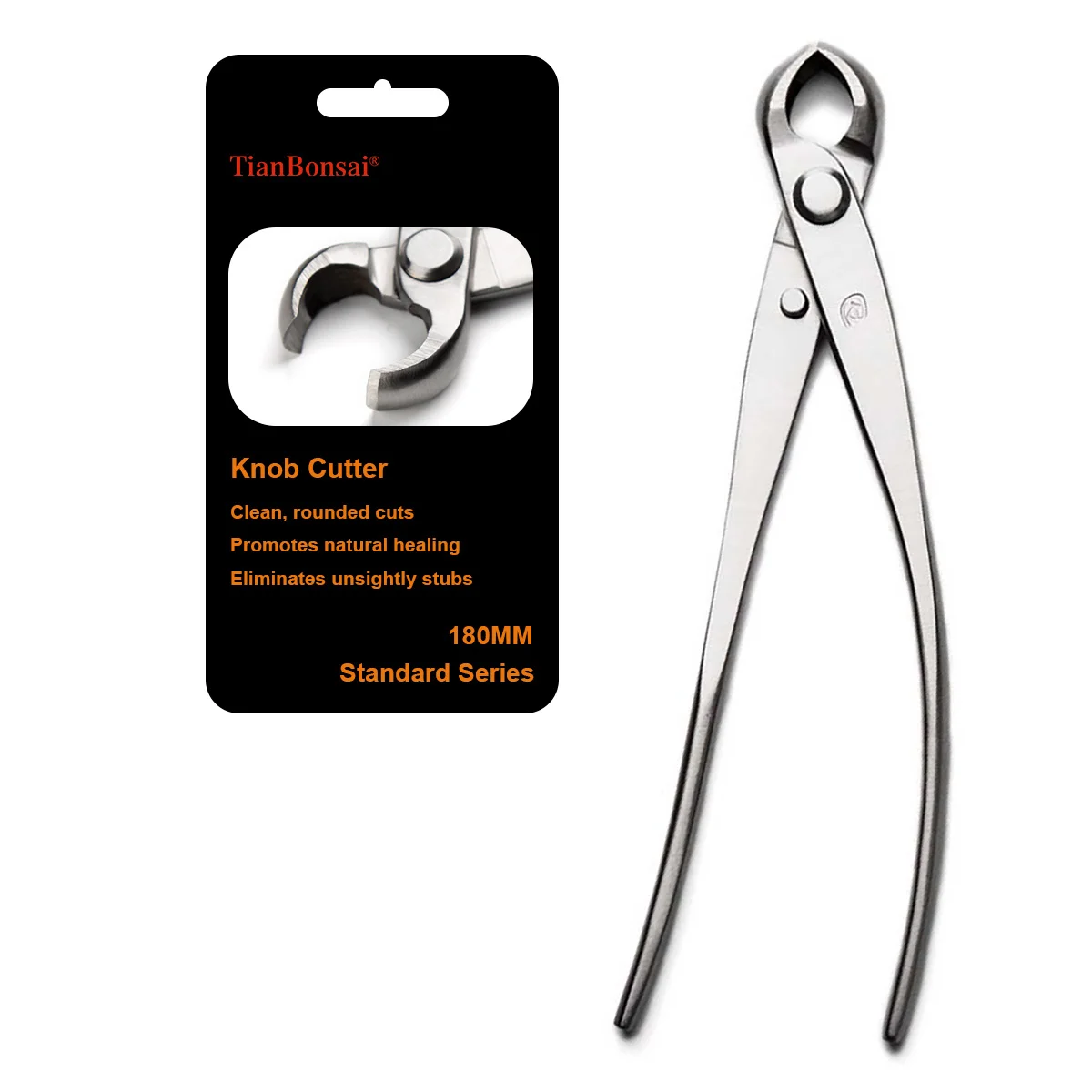 Standard Grade 180 mm Knob Cutter Concave Cutter 3Cr13 Alloy Steel Bonsai Tools