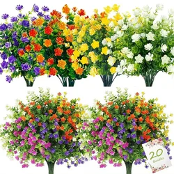 1Bundle Artificial Flowers Outdoor Greenery Shrubs Plants Fake Flower Wall for Office Home Living Room Wedding Garden Decoration