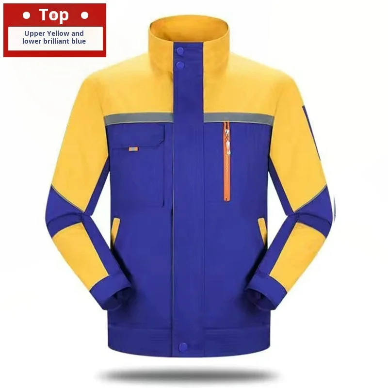 

High-visibility reflective safety top workwear, unisex, suitable for welding and auto repair work, safety labor protection cloth