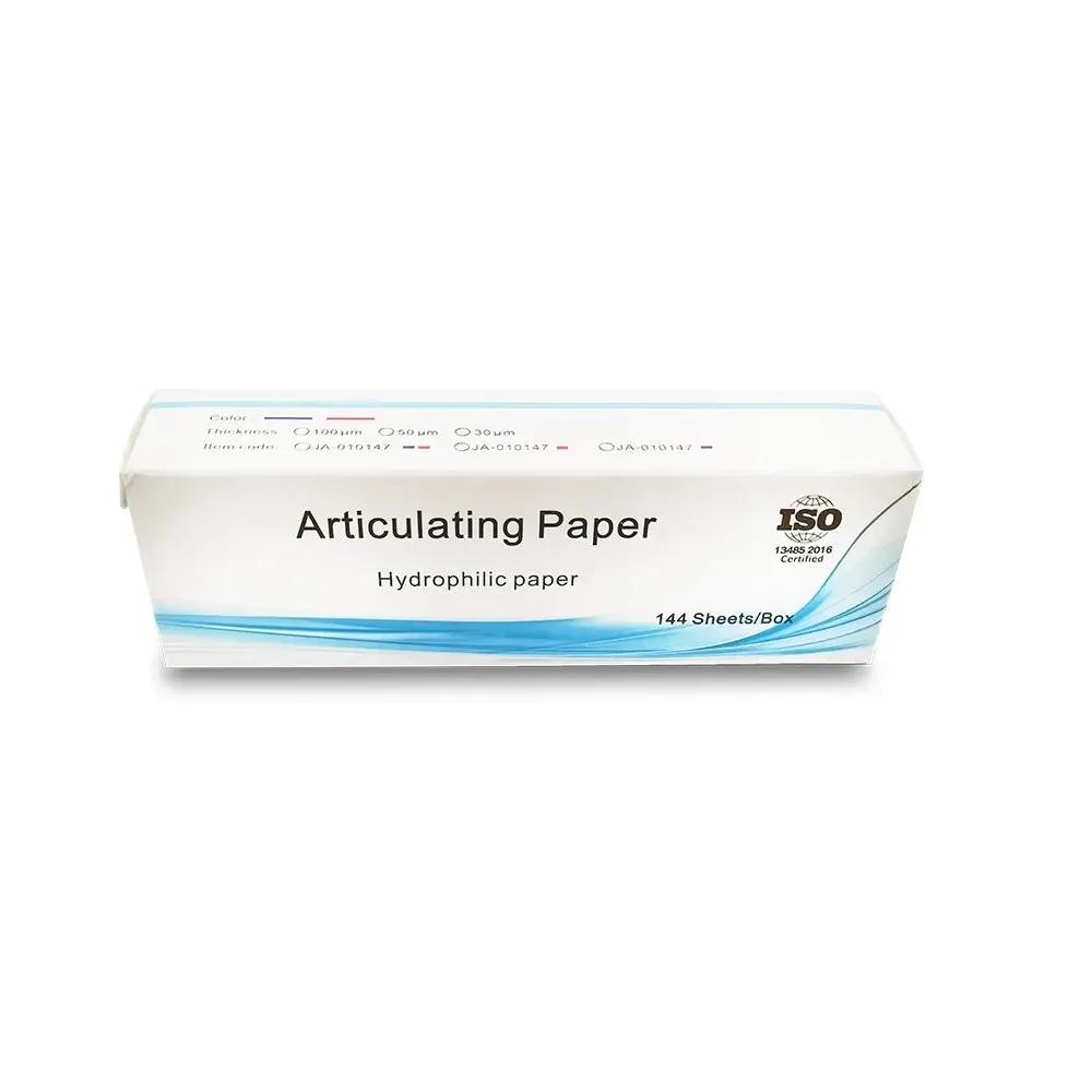 

5 Box Dental Articulating Paper Strips Blue/Red Double-side Bite Paper 100um Hydrophilic Paper Denspay Consumables