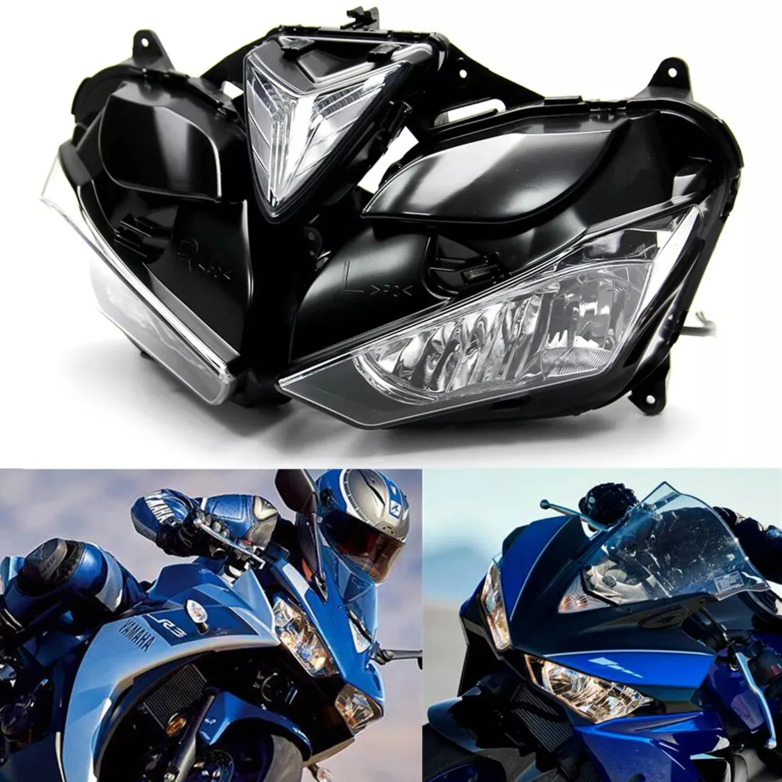 

Front Headlight Assembly Set for Yamaha YZF-R3 YZF-R25 2013 2014 2015 2016 2017 2018