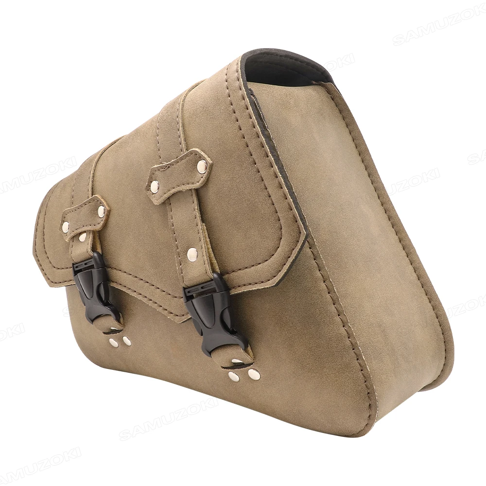 Motorcycle Waterproof Bag Motorcycle Saddle Bags Pu Leather Motorbike Side Tool Bag out door Luggage For Sportster XL 883 1200