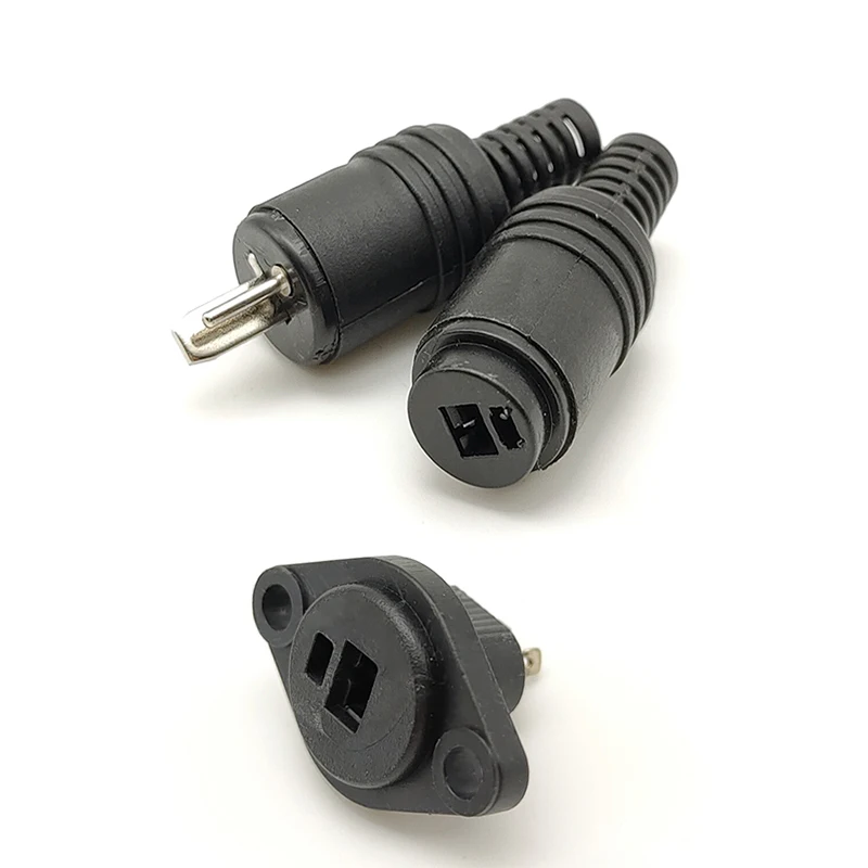 

10pcs 2 pin Black DIN Plug Speaker and HiFi Connector Screw Terminals Connector Power Audio Lamp Signal Plug Adapters