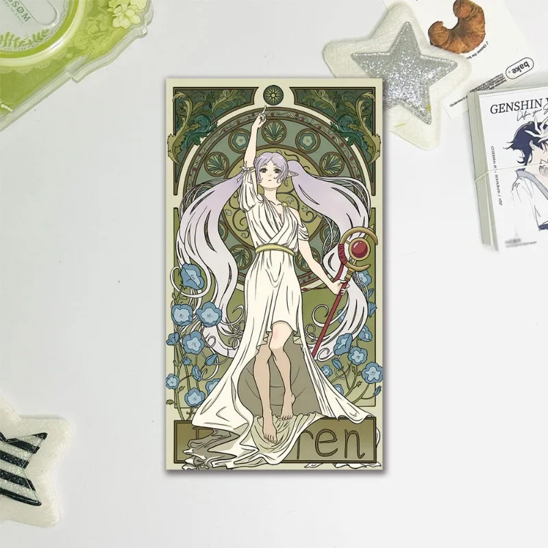 4Pcs/Pack 2025 Retro Cute Anime Merch Fans Collection Character Card Birthday Gift