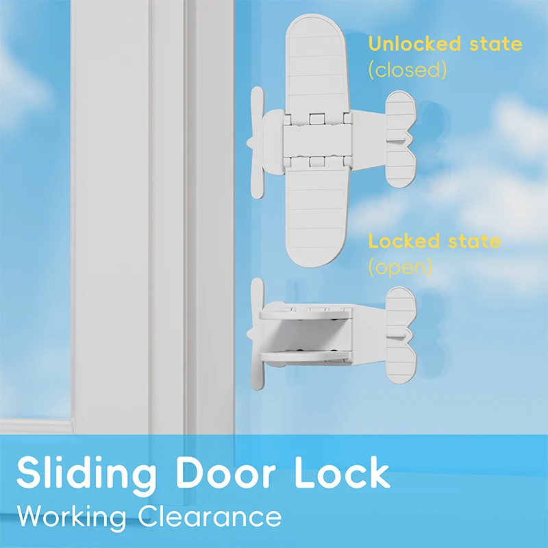 4/PCSChildren Safety Window Limit Lock Home Sliding Door Stopper Baby Security Protection For Prevent Open Butterfly Shape Locks