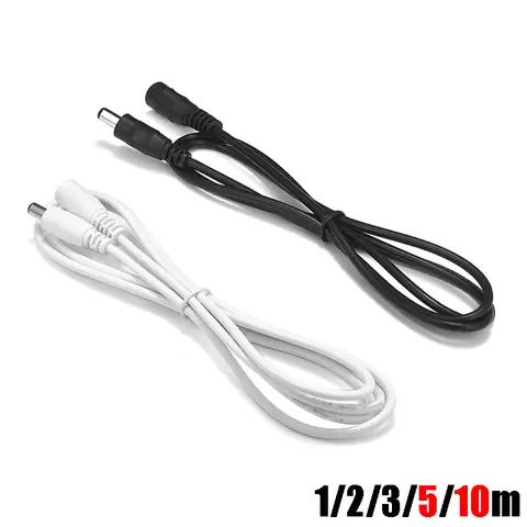 DC Power Adapter Extension Cable 5.5 2.1mm 1m 2m 3m 5m 10m Male Female 12v 24v Power Cord Extend Wire For LED Light CCTV Camera