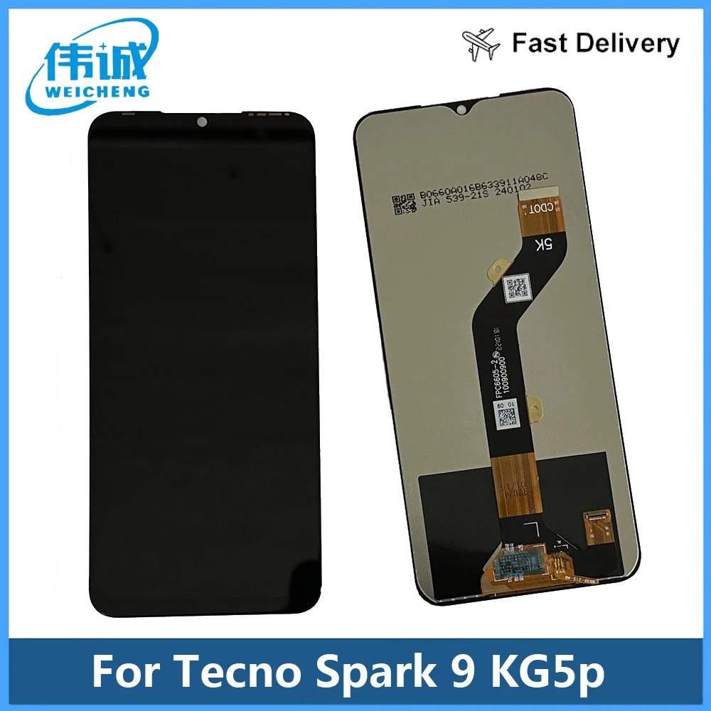 6.6 inches For Tecno Spark 9 KG5p LCD Display Touch Screen Digitizer Replacement For Tecno Spark 9 KG5p LCD Sensor