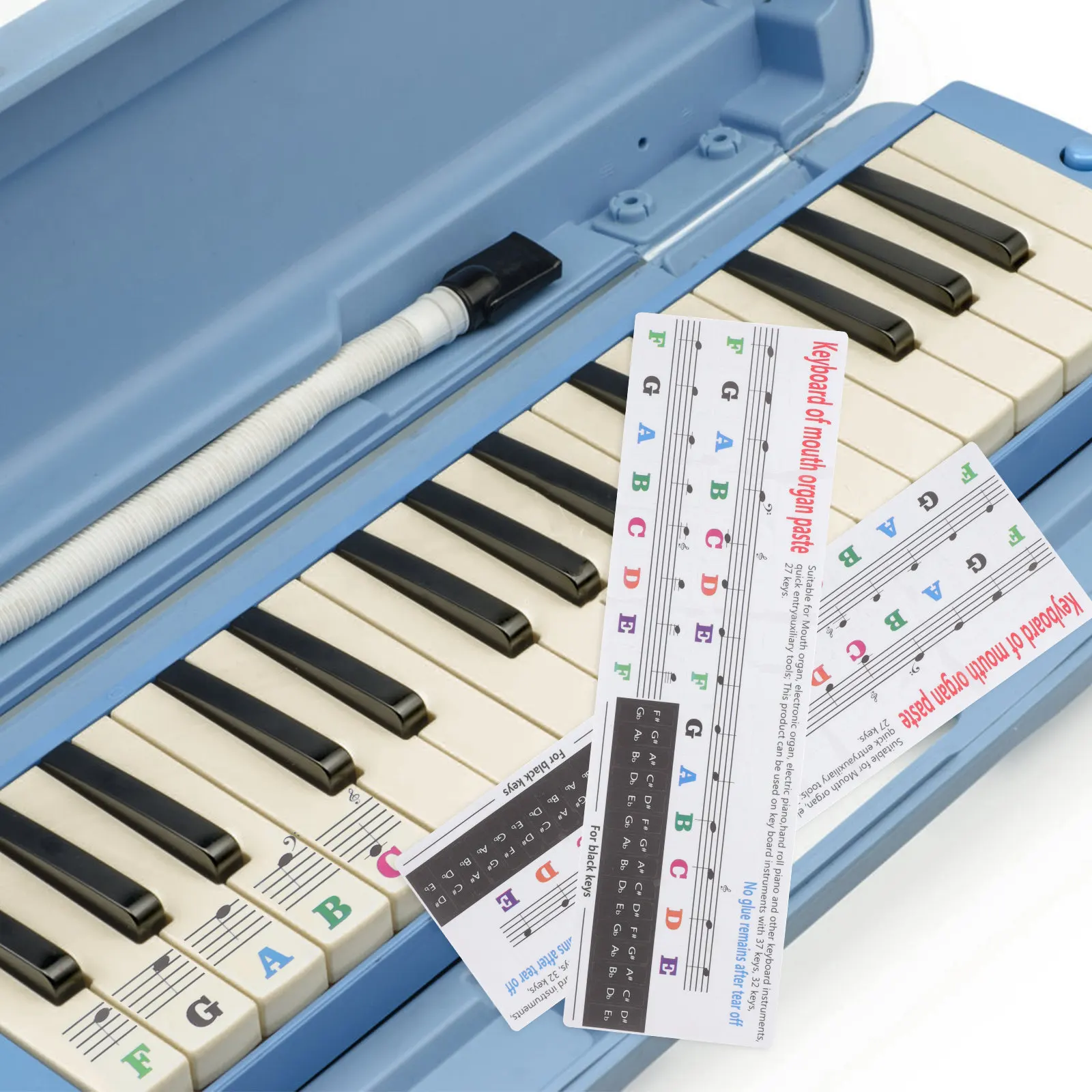 3Pcs Melodica Practice Stickers Clear Phoneme Labels Non Fade Smooth Surface for Fast Skill Building Beginner Friendly Keyboard