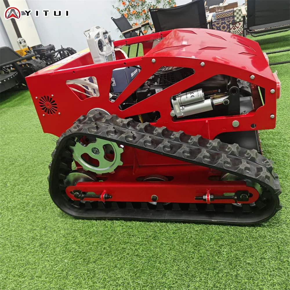 Customized High Quality All Terrain Ce Epa Remote Control Lawn Mower Farm Lawn Crawler Lawn Mower Ultra Long Endurance