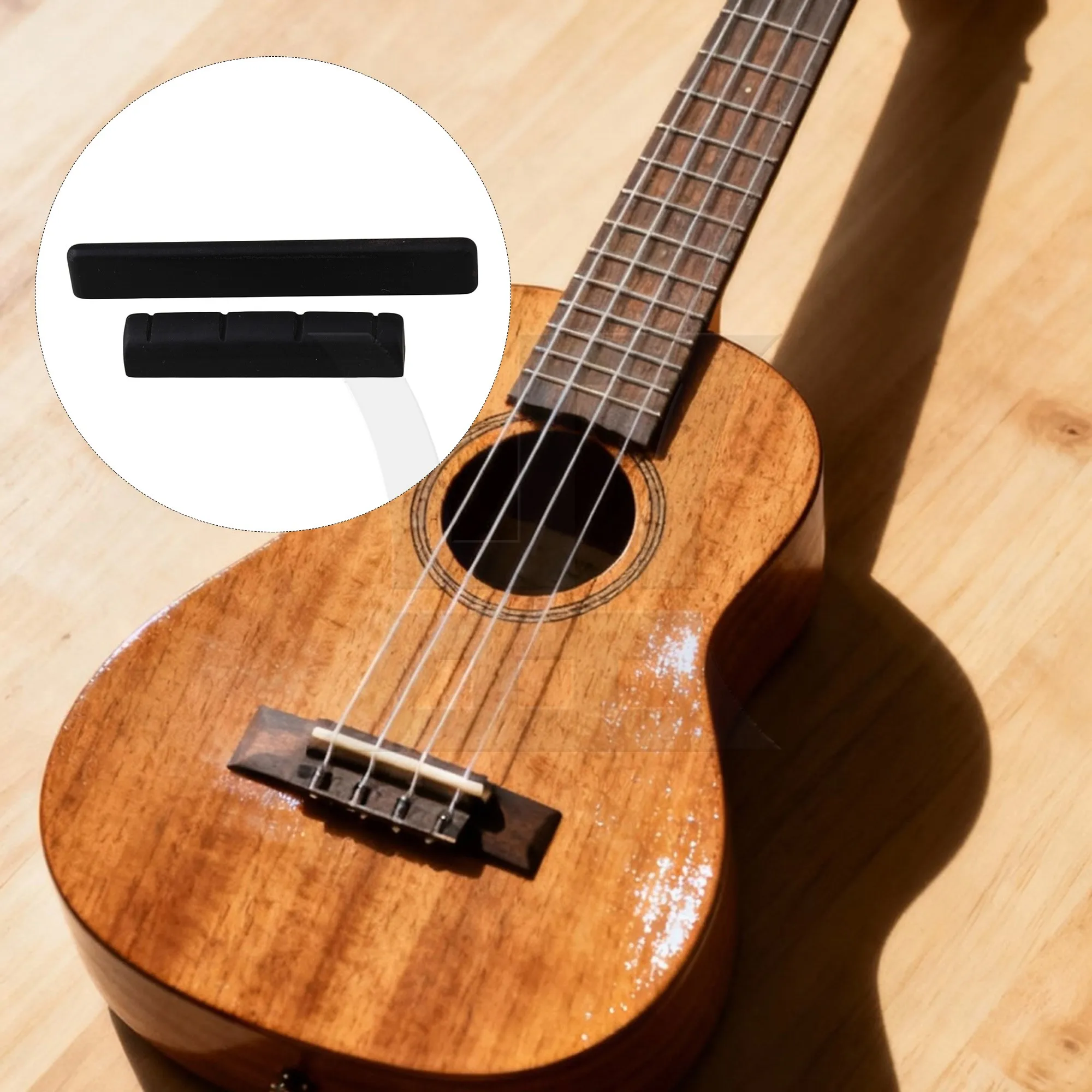 

Yibuy Ukulele Guitar Ebon'Yibuy Nut 35 x 5 x 7mm & Saddle 53 x 3 x7mm Set