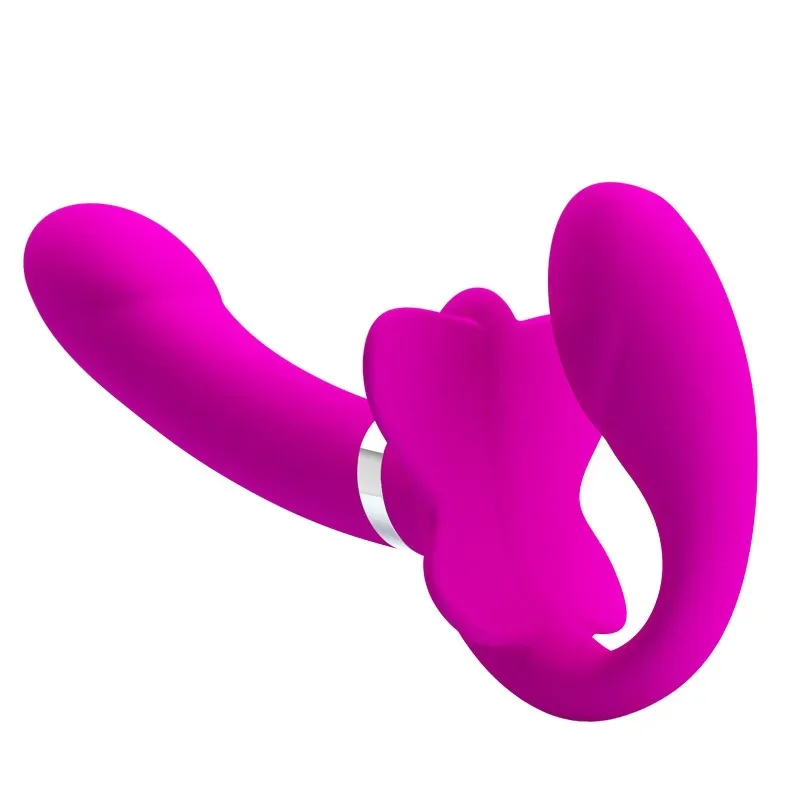 

Strapless Strap-On Dildo Vibrators for Women Double-Heads Vibrating Penis Lesbian Erotic Toys for Adult Sex Toys for Couples