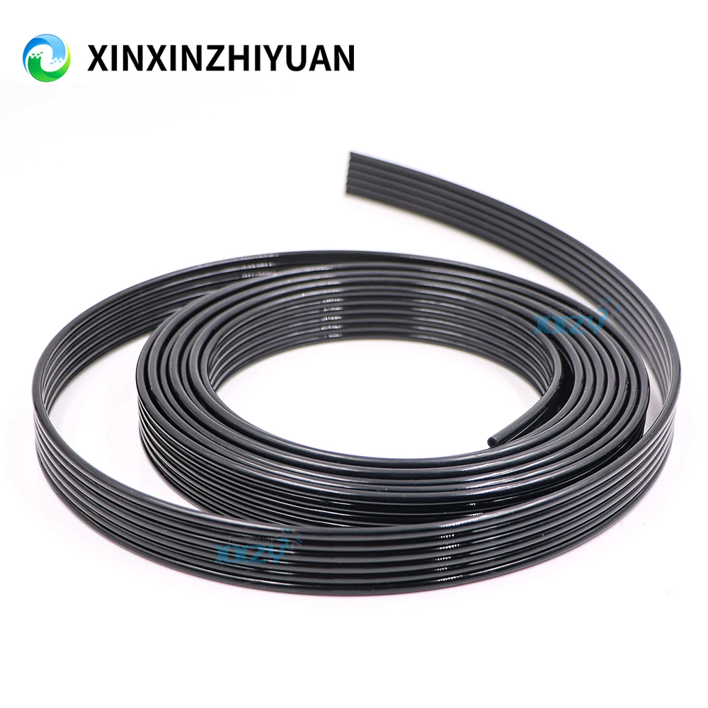 솔벤트 프린터 잉크 튜브용 UV 잉크 호스, 블랙 잉크 파이프, CISS 6 라인, 3x2mm, 4x3mm, 6x4mm, 5 미터, 6 라인 웨이