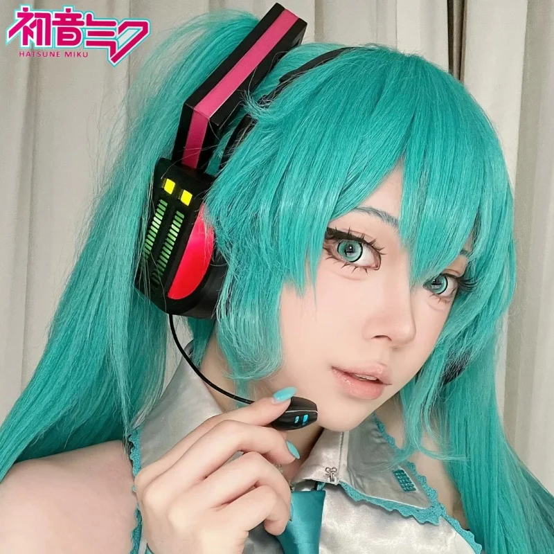

Hot Original Bandai Pb Limited Hatsune Miku Headphone Toy Anime Peripheral Cosplay Props Sound And Light Toys Children Gifts